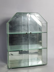 Vintage Glass and Mirror Curio Cabinet