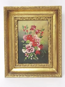 Vintage Tara Production Italian Floral Oil Paintin