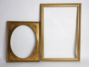 (2) Vintage Wood Carved Gilt Frames