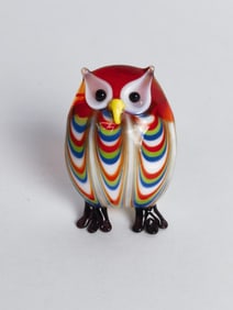 Vintage Murano Italy Art Glass Owl