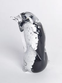 1999 Signed Hoglund Glass Art Glass Penguin