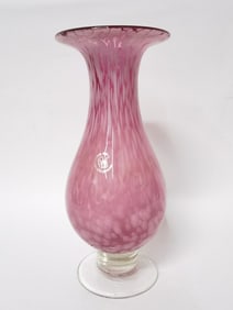 Creative Artisans CA Pink Splatter Glass Pedestal