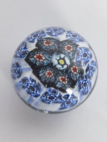 Vintage Murano Italy Millefiori Glass Paperweight