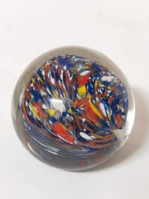 Vintage Murano Italy Style Blue/Red/Yellow Glass P