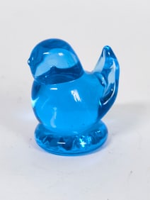 1996 Vintage Leoward Blue Glass Bird of Happiness