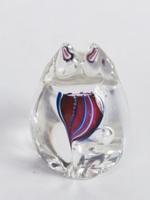1995 Schmidt Rhea Studio Figural Art Glass Paperwe