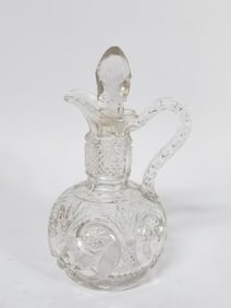 Vintage American Brilliant Cut Glass Carafe
