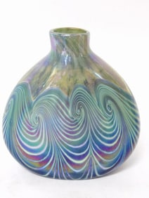 1983 Limited Ed. Stephen Fellerman Iridescent Glas