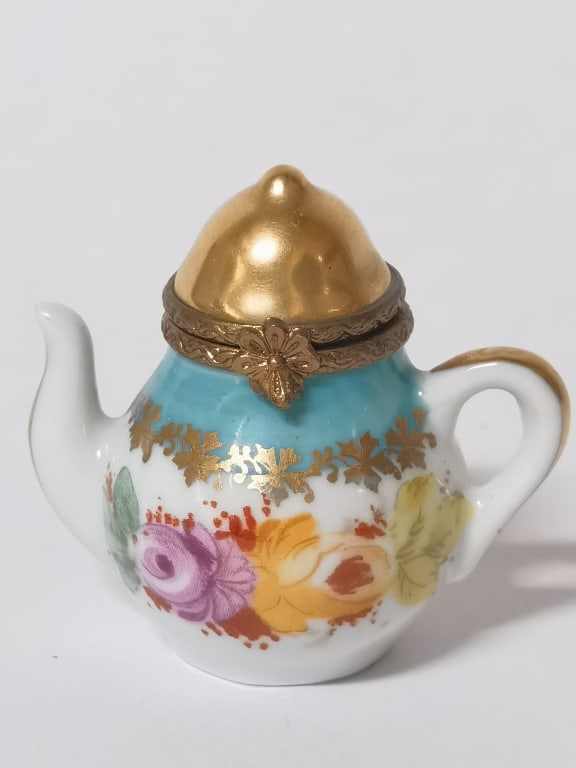 Limoges France Porcelain Teapot Treasure Box (1 of 5)