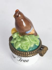 PHB Porcelain Partridge in Pear Tree Trinket Box