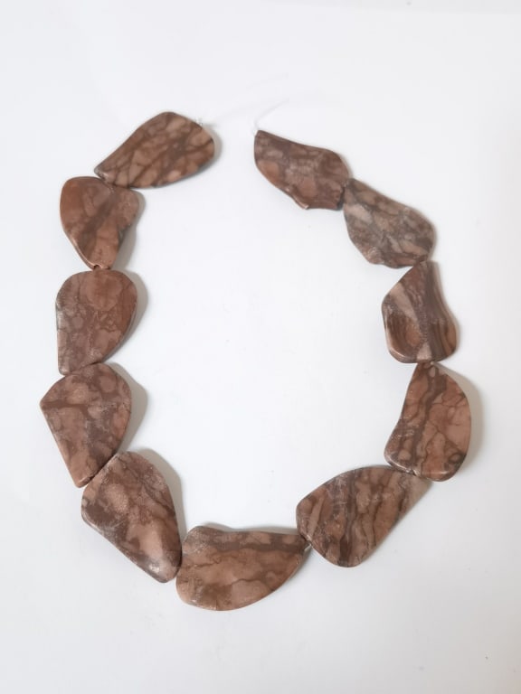 Jasper Oval Bead Beads: Jasper Oval Bead Beads, 15in