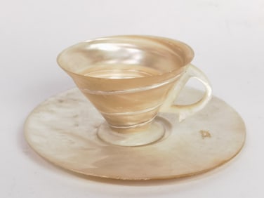 Vintage "A Burma" Mother-of-Pearl Cup Set