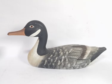Large Vintage Hand Painted Wood Duck Decoy