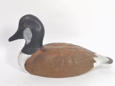 Large Vintage Hand Painted Wood Duck Decoy