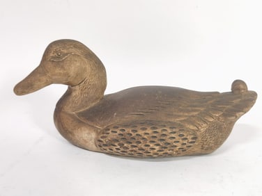 Vintage Hand Made Pottery Duck Decoy