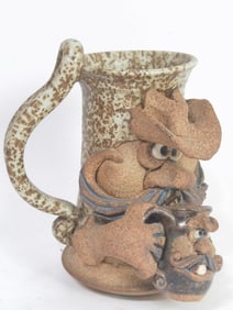 Vintage Robert Eakin Ceramic Ugly Face Mug