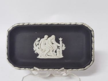 Wedgwood Jasperware Black Rectangular Dish