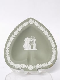 Wedgwood Jasperware Green Heart Dish