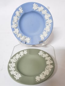 (2) Wedgwood Jasperware Blue/Green Dish