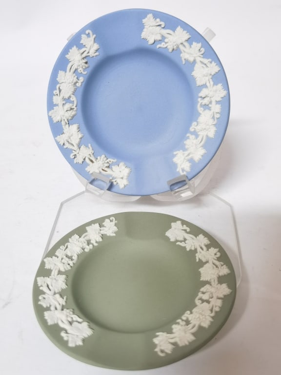(2) Wedgwood Jasperware Blue/Green Dish (1 of 4)