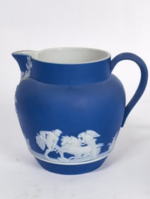 Vintage Wedgwood Jasperware Dark Blue Creamer