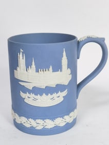 Vintage Wedgwood Jasperware Blue Mug