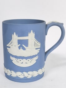 Vintage Wedgwood Jasperware Blue Mug