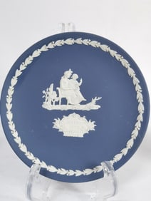Vintage Wedgwood Jasperware Dark Blue Plate