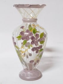 Vintage Fenton Hand Painted Floral Vase