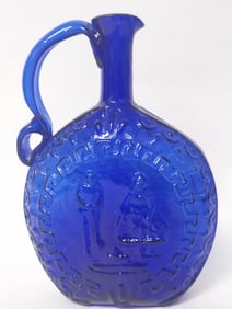 Vintage Cobalt Blue Glass Decanter