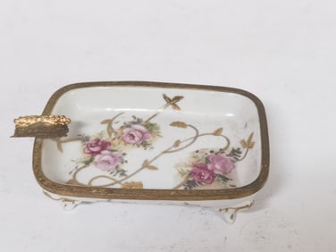 Vintage Art Creation Porcelain Footed Ashtray