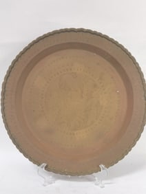 Large Chinese Bronze Floral Charger