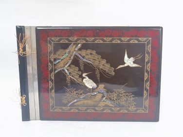 Vintage Chinese Lacquer of Wood MOP Album