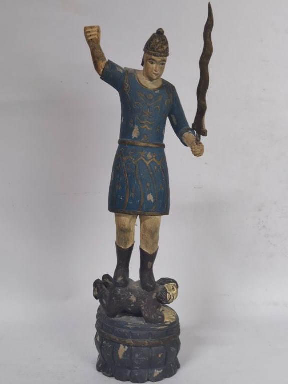 Antique Spanish Colonial Style Figure of St. Exped (1 of 6)