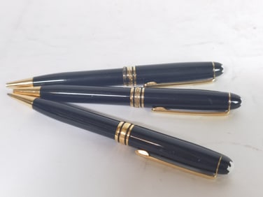 (3) Montblanc Meisterstuck Classique Ballpoint Pen, Made in Taiwan