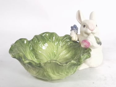 Vintage Kaldun & Bogle Porcelain Rabbit Bowl