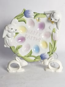 Group of Vintage Porcelain Rabbit Wares