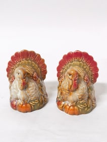 Pr. of Porcelain Turkeys Salt/Pepper Shakers