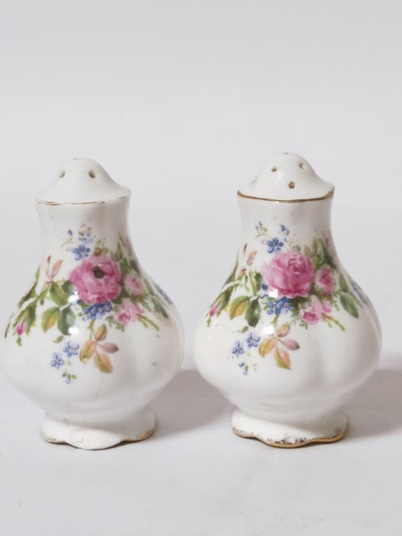 Pr. of Royal Albert Porcelain Floral Salt/Pepper S (1 of 3)