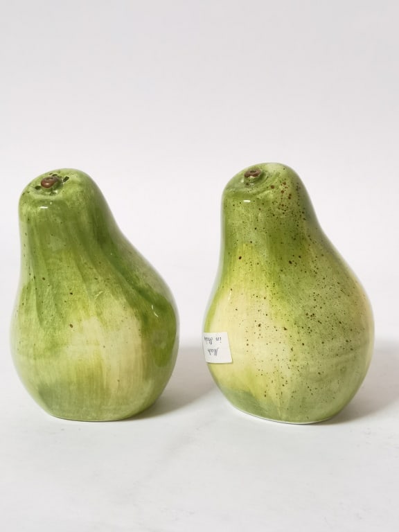 Pr. of Italian Porcelain Pear Salt/Pepper Shakers (1 of 3)