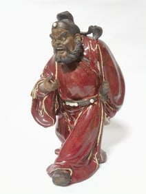 Chinese Shiwan Pottery Zhong Kui Figurine