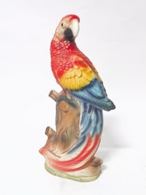Vintage Porcelain Parrot Figurine