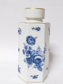 Vintage Italian Blue and White Porcelain Vase
