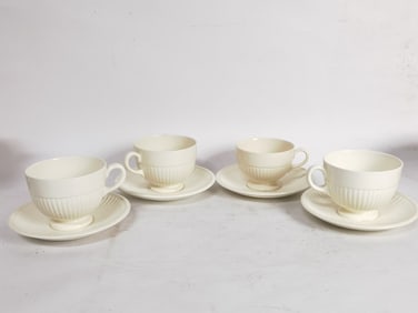 (4) Vintage Wedgwood Edme Porcelain Cup Sets