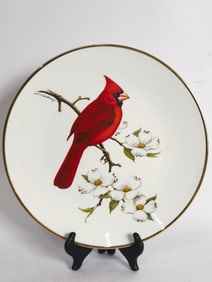 1974 Vintage Avon Porcelain Red Cardinal Plate