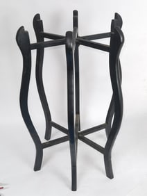 Foldable Wood Carved Basin Stand