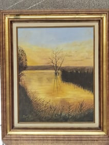 Vintage "Siafta Felix" Landscape Oil Painting