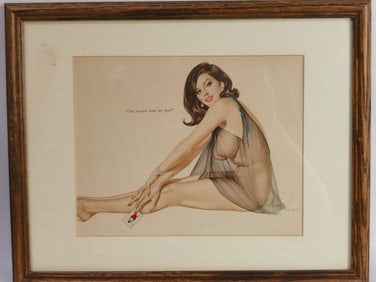 Vintage Alberto Vargas "Can Anyone Beat My Pair" P