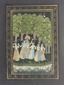 Vintage Hindu Painted Makakara Picchvai