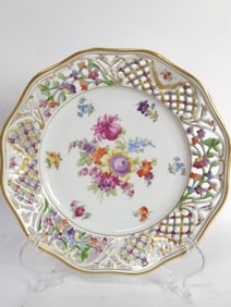 Vintage Schumann Bavaria Porcelain Floral Plate